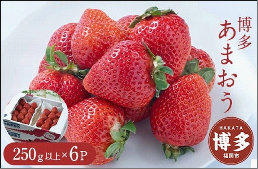 フルーツソムリエが選んだ 福岡市産春あまおう6パック※2025年2月上旬から2025年3月下旬にかけて順次発送