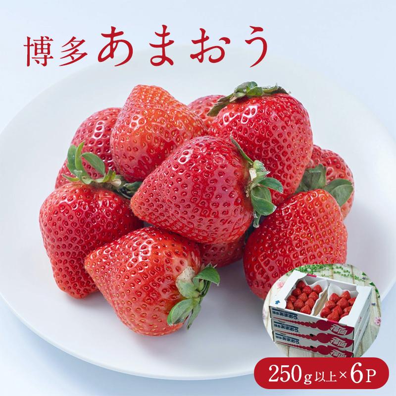 フルーツソムリエが選んだ 福岡県産春あまおう6パック※一部離島不可【1パックあたり250g】