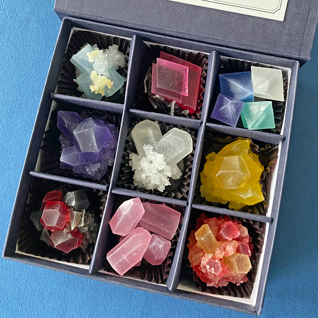 こうぶつヲカシ（琥珀糖）2種セットA（こうぶつのカケラ100g、より鉱物なこうぶつヲカシ110g）福岡市