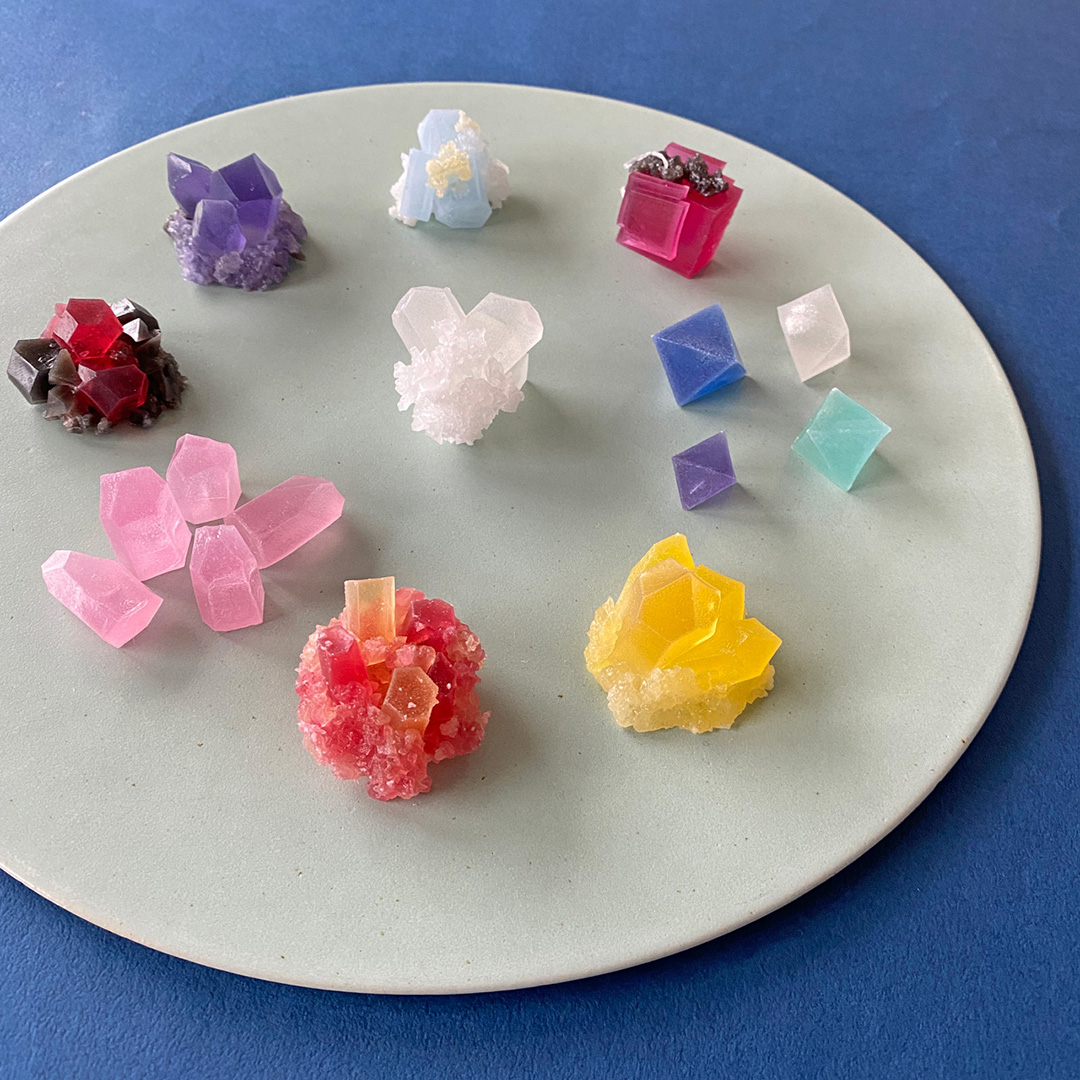 こうぶつヲカシ（琥珀糖）2種セットA（こうぶつのカケラ100g、より鉱物なこうぶつヲカシ110g）福岡市