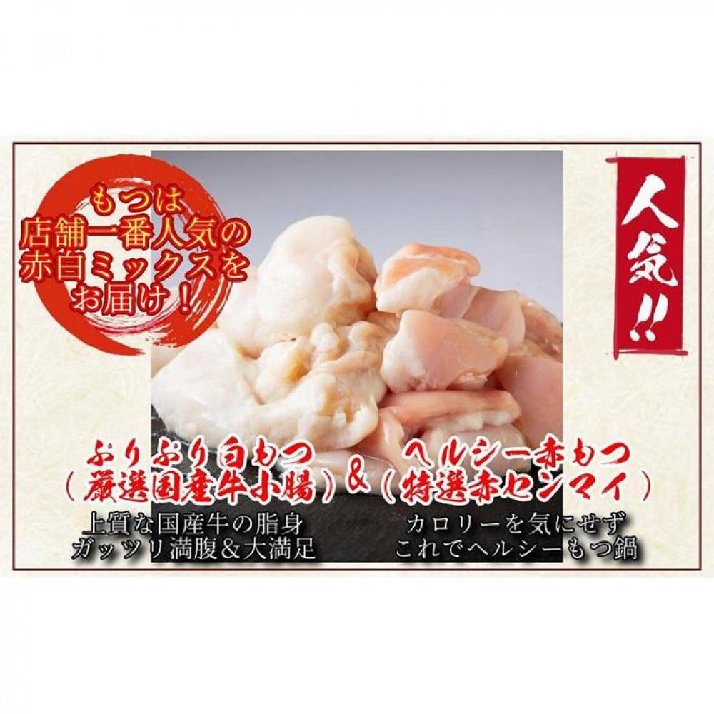 松葉の博多もつ鍋セット「海鮮あごだし醤油(柚子にんにく風味)」2人前～3人前