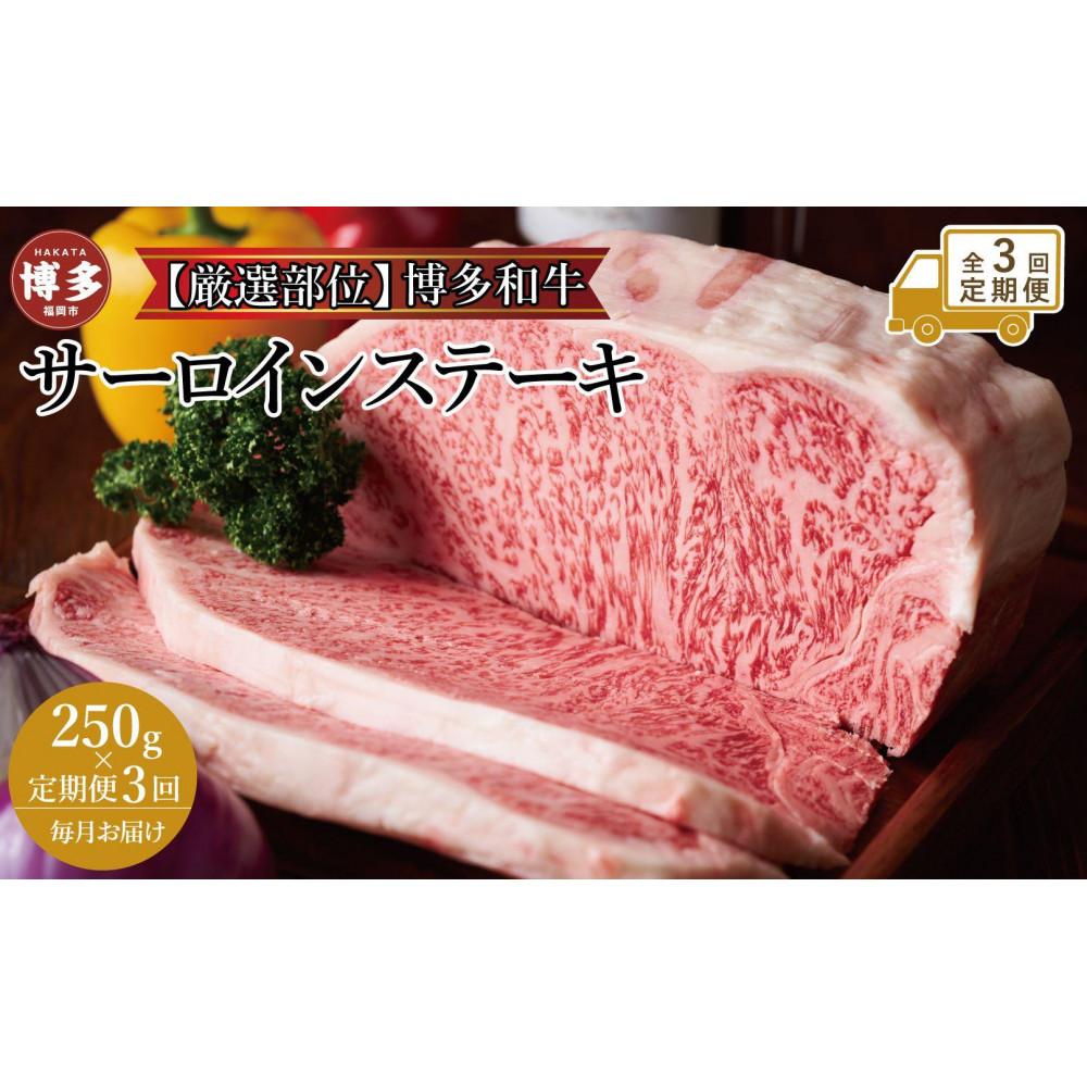 【全3回定期便】博多和牛サーロインステーキ 250g（250g×1枚） | 肉 お肉 にく 食品 福岡県産 人気 おすすめ 送料無料 ギフト