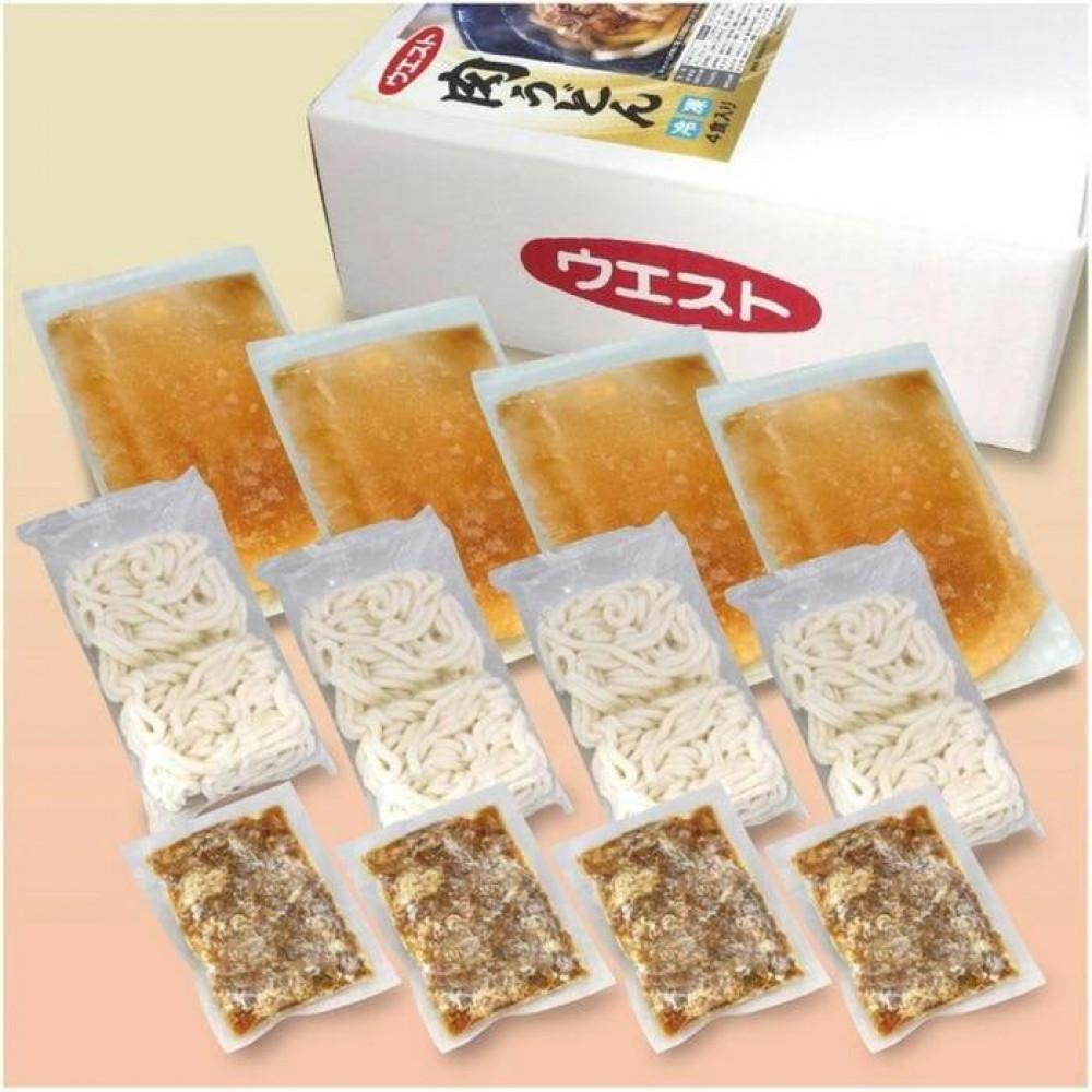 【定期便全6回】ウエスト 博多 肉うどん 4食分