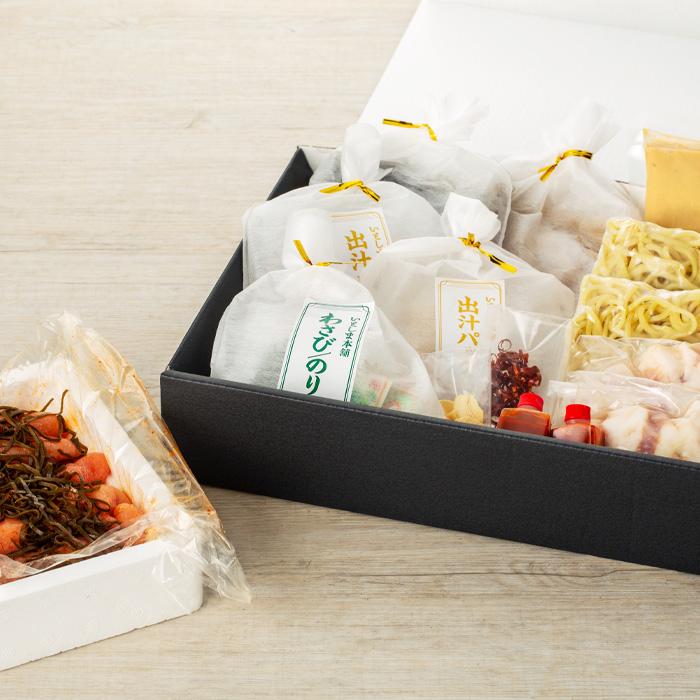博多 天然鯛茶漬け 白ごま＆黒ごまセットと博多あごだし明太子 詰め合せ