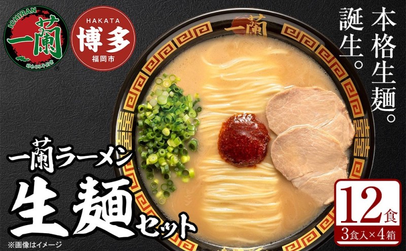 【福岡市】 一蘭 ラーメン 生麺セット 12食入（豚骨ラーメン）＜お届けまで2～3か月＞