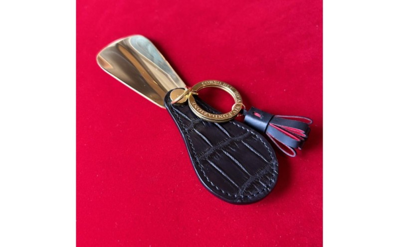クロコダイル真鍮シューホーン（携帯靴べら）