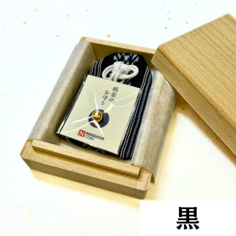 博多織 金の一粒守(1g) 黒