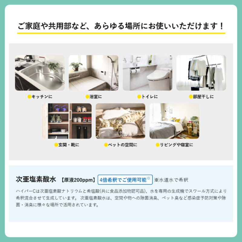 次亜塩素酸水 ハイパーCペット 10リットルBOX 除菌 消臭 ペット 犬 猫