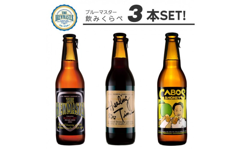 【福岡市城南区唯一のクラフトビール醸造所】ブルーマスター 飲み比べ 3本セット