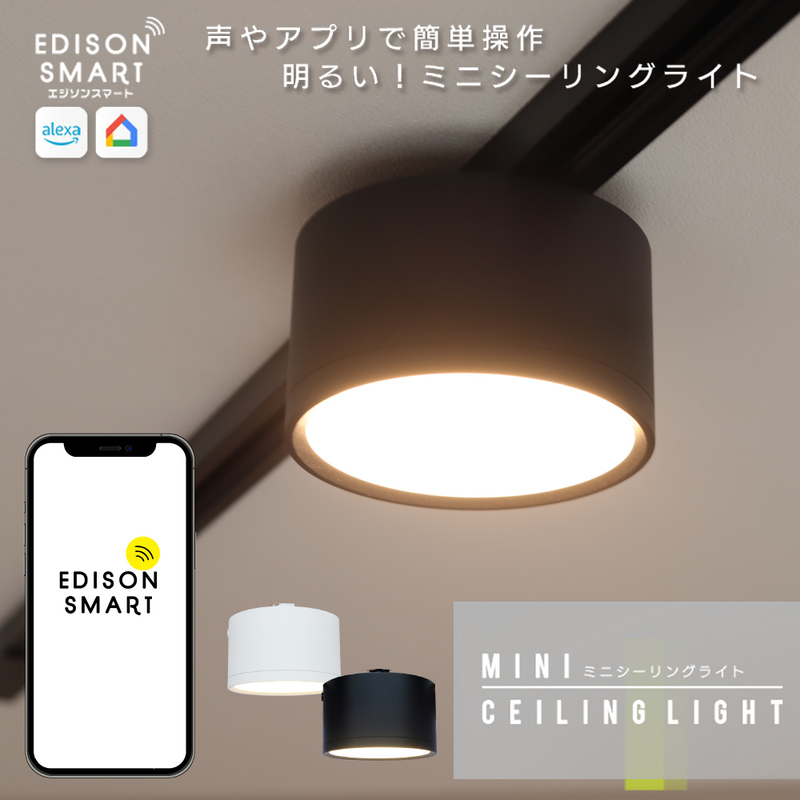 エジソンスマート ミニシーリングライト for ダクトレール 福岡市【ホワイト】