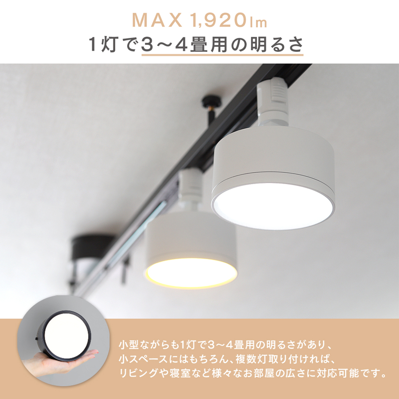エジソンスマート ミニシーリングライト for ダクトレール 福岡市【ブラック】