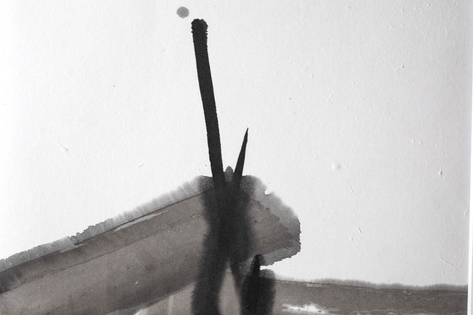 福岡市ゆかりの墨象作品《信》原画（A3額装）／「静かなる強さの系譜」黒田官兵衛シリーズより