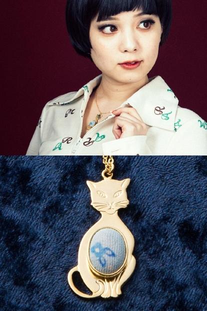 【福岡市返礼品】昭和ビンテージ　ねこペンダント