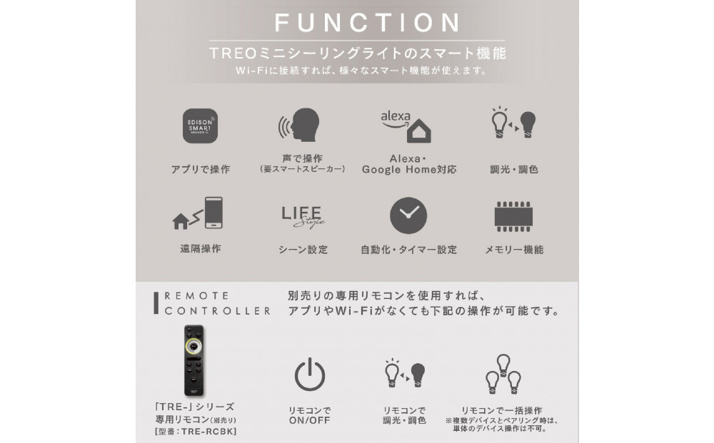 エジソンスマート TREO ミニシーリングライト アーム付き(ダクトレール用) 【ブラック】 福岡市