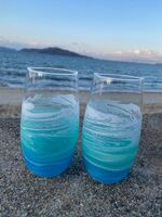 【福岡市】オーシャングラス　1個　420ml【エメラルドグリーン系】