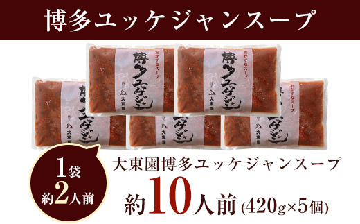 【福岡市】博多ユッケジャンスープ5個セット（420ｇ×5）