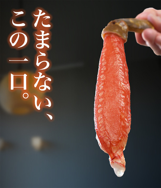 生ズワイガニ ポーション 太脚だけ 肩肉無し 500g 生食OK 中サイズ16-20本 ＜福岡市内製造＞