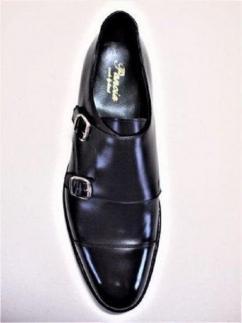 革靴 ダブルモンクストラップ（ハンドソーンウェルテッド製法／博多製造）サイズ：25ｃｍ