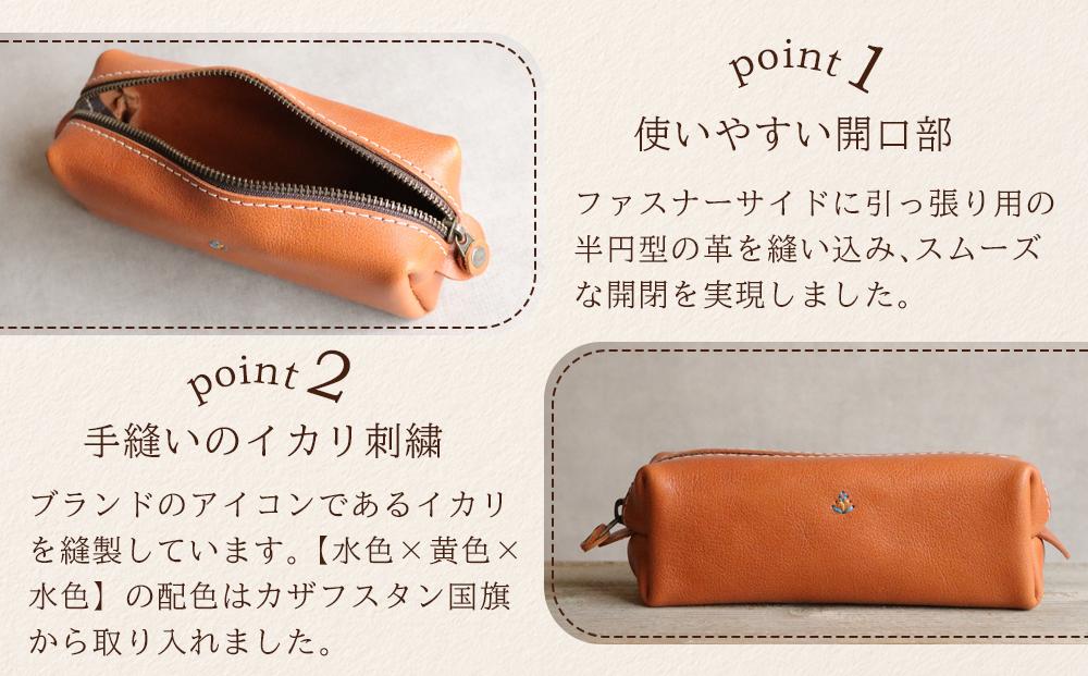 大容量ＢＯＸペンケース Mサイズ 【キャメル】 博多革工房 Japlish | ジャプリッシュ