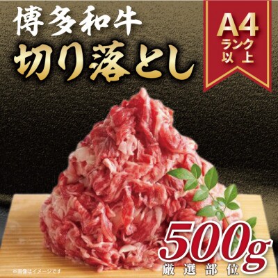 訳あり!【A4〜A5】博多和牛切り落とし　500g(大牟田市)【配送不可地域：離島】【1560560】