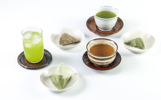 八女茶・ティーバッグ　水出し緑茶、緑茶、ほうじ茶3種詰合せ【1548752】