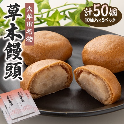 大牟田名物　江口栄商店　草木饅頭　50個入【1487650】