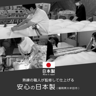 大牟田市生産 合繊敷き布団 シングルロング 中綿1.8kg 100×210cm グレー【1553817】