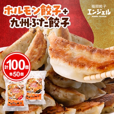エンジェル餃子　ホルモン餃子(50個)+九州ぶた餃子(50個)【配送不可地域：離島】【1498069】