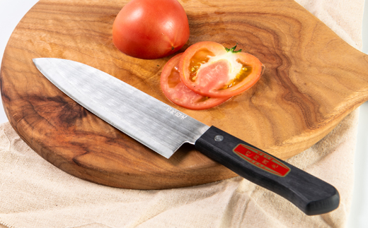 【刀匠四郎國光一門】《刀鍛冶が造る本格包丁》鋼入りステンレス菜切り包丁柳刃(両刃)【配送不可地域：沖縄県】【1533315】