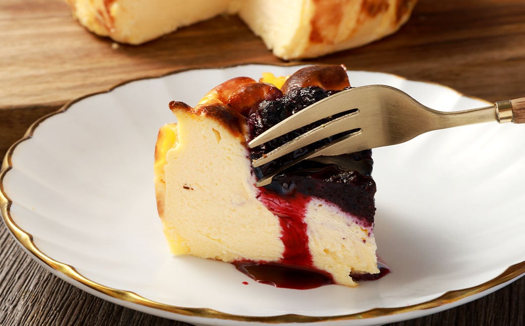 グルテンフリー！ ブルーベリー バスクチーズケーキ 12cm×1個 バスクチーズ チーズケーキ