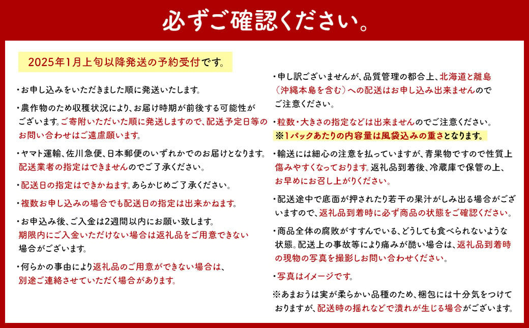 【2025年 1月発送】【アフター対応】特別栽培あまおう 約300g×4パック イチゴ 苺 いちご【2025年1月上旬～3月下旬発送予定】※北海道・沖縄・離島配送不可