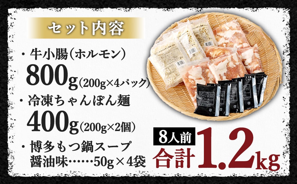 【2024年10月発送】国産 もつ鍋 8人前 冷凍ちゃんぽん・濃縮スープ付き