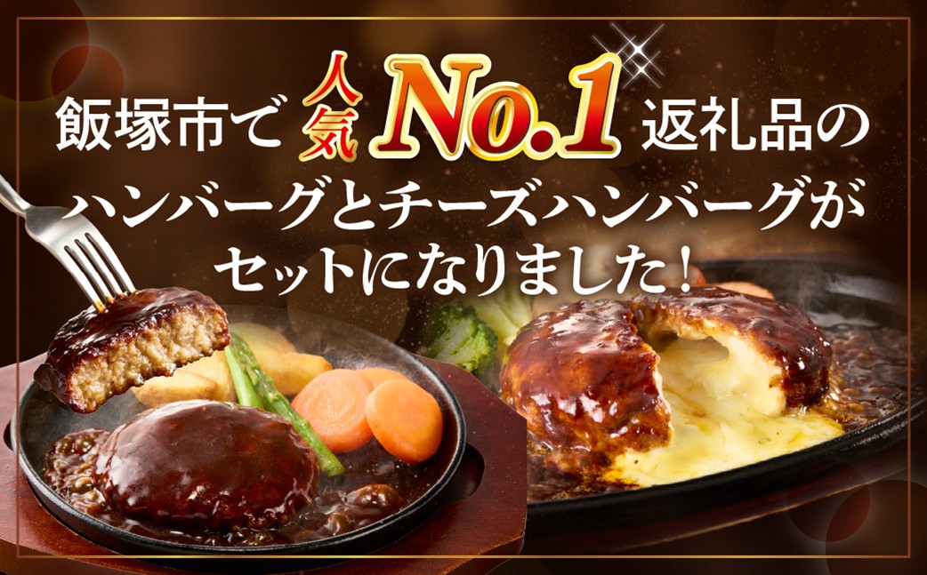 【J8-004】飯塚市王道ハンバーグセットA【12カ月定期便】