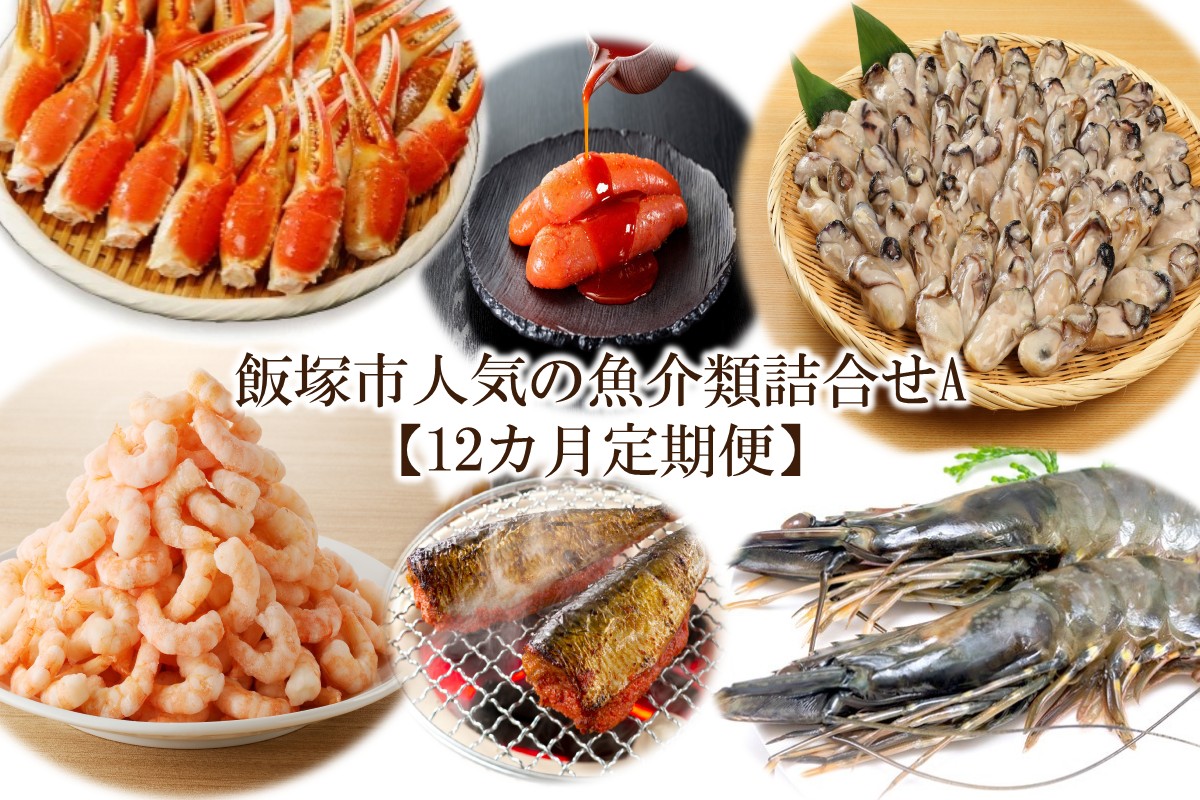 【S-031】飯塚市人気の魚介類詰合せA【12カ月定期便】