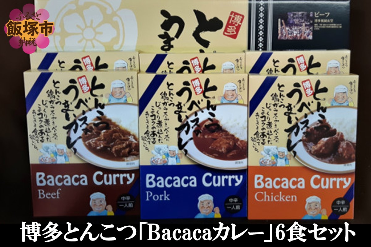 【A5-255】博多とんこつ「Bacacaカレー」6食セット