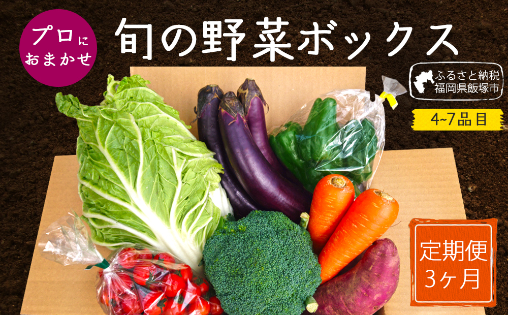 【A5-216】お野菜ボックス4～7種類【3カ月定期便】