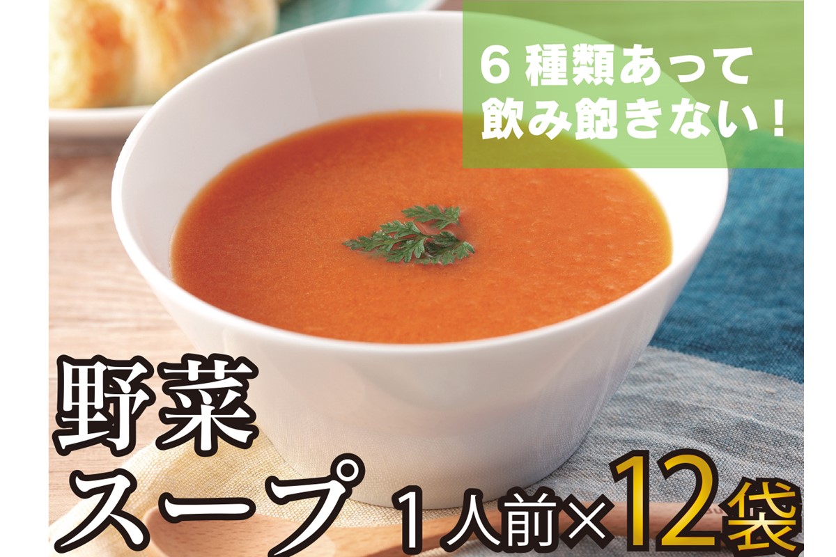 【A5-416】【温めるだけ】野菜スープ 彩り豊かな6種類詰合せ 12袋入 A