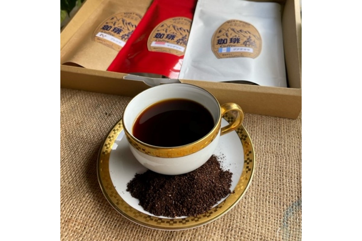 【A5-424】ROCKY WORLD自家焙煎コーヒー粉セット（150g×3袋）