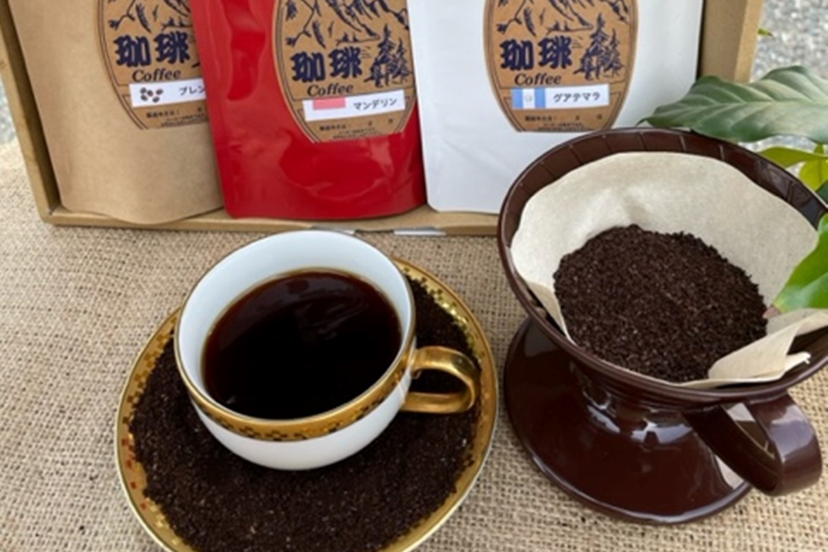 【A5-424】ROCKY WORLD自家焙煎コーヒー粉セット(150g×3袋)