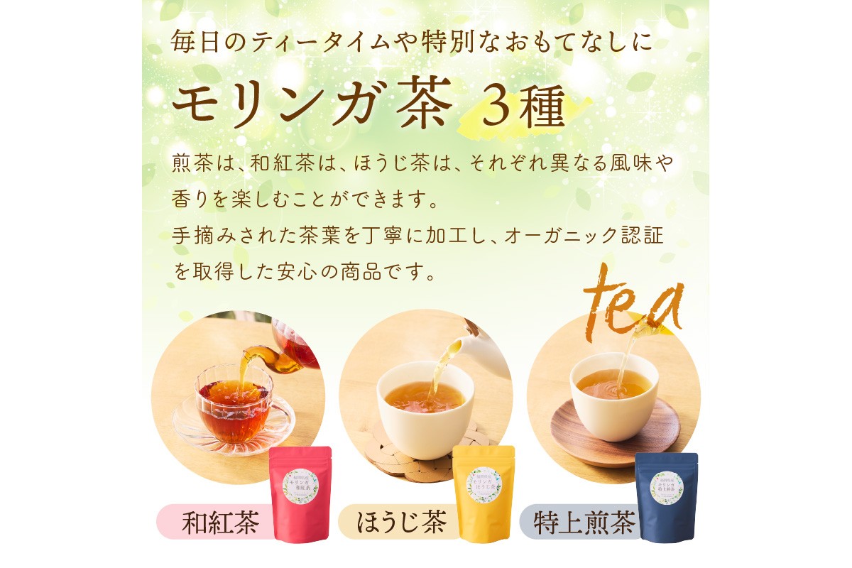 【B3-064】モリンガ珈琲ドリップタイプ・モリンガ日本茶3種