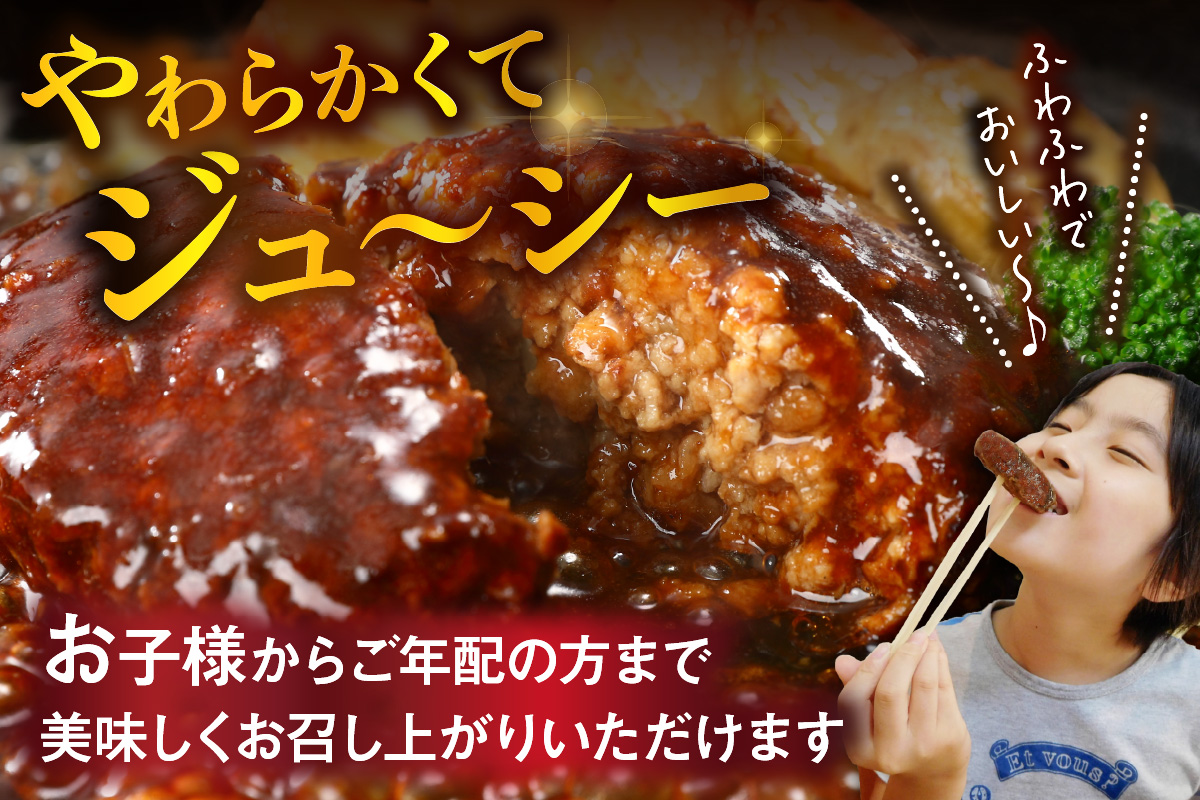 【A6-028】鉄板焼ハンバーグ デミソース 20個