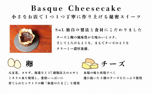 【お取り寄せサイトで話題！】バル＆キッチンＳｏＬ　濃厚バスクチーズケーキ