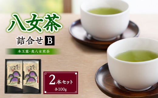 八女茶詰合せセットB（本玉露1本・奥八女煎茶1本）各100g