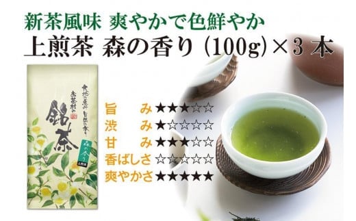 【八女・お茶村】上煎茶《森の香り》と深蒸し茶《春かすみ》のセット