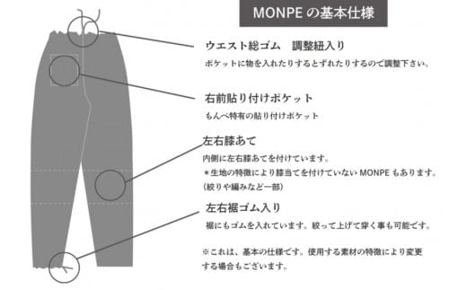 MONPE カツオ縞 中厚 ネイビー＜Mサイズ＞