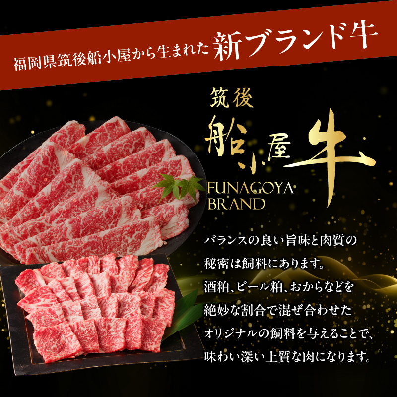 【牛肉】 船小屋牛 肩ローススライス 【1kg】《筑後》【冷凍】