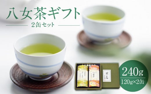 【お茶の光玉園】八女茶ギフト 120g×2缶セット お茶 緑茶 煎茶 深蒸し茶 茶葉 厳選 缶入り