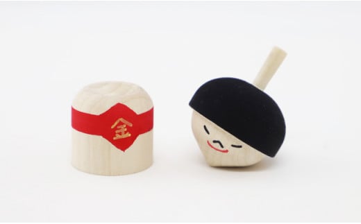 【五月人形・五月飾りに】こま人形・金太郎【独楽】