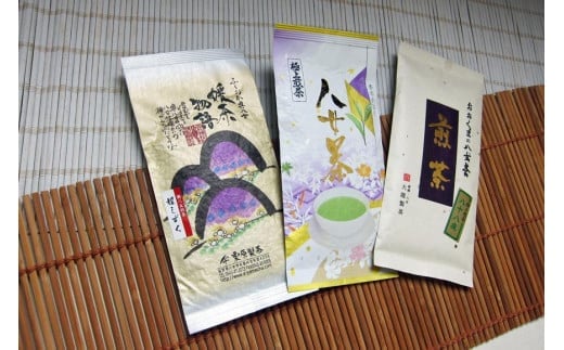 【八女茶飲みくらべ】特選 煎茶100g×3本（どの八女茶が届くかお楽しみに）