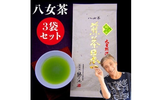 自社製造の深蒸しの八女茶！当店実績ナンバーワン！樹の抄（いつきのしょう）80g入り3袋セット